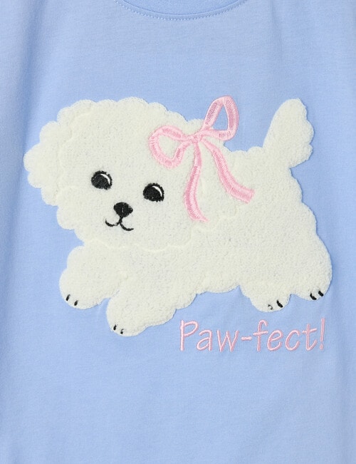 Mac & Ellie Pawfect Short Sleeve Boxy Tee, Cornflower product photo View 02 L