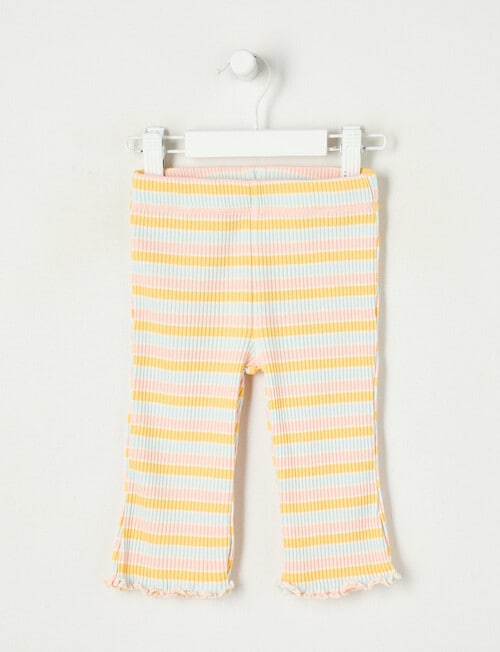 Teeny Weeny Alphabet Soup Play Rib Legging, Yellow product photo
