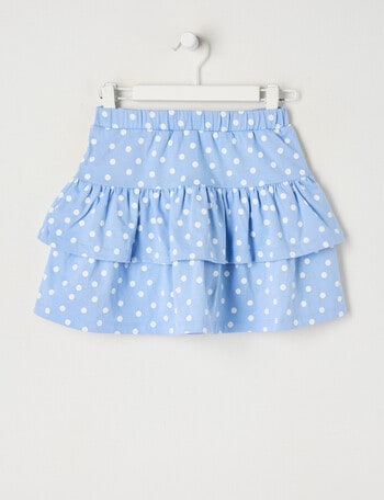 Mac & Ellie Spot Knit Tiered Skort, Cornflower product photo