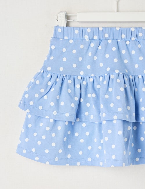 Mac & Ellie Spot Knit Tiered Skort, Cornflower product photo View 02 L