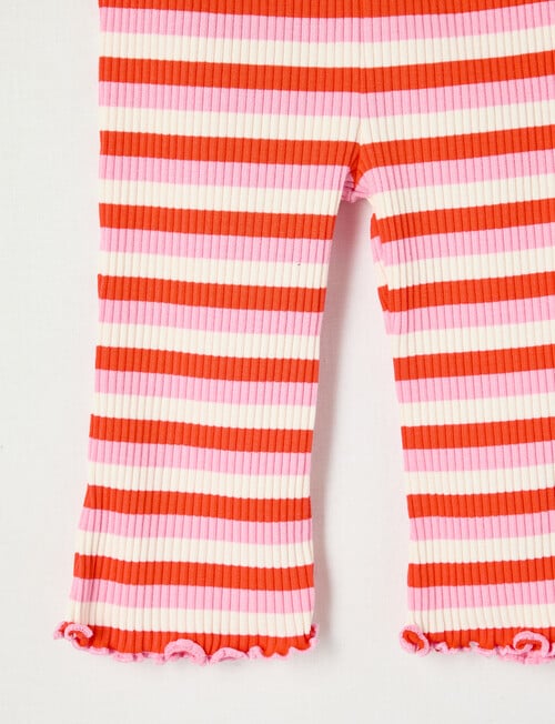 Teeny Weeny Alphabet Soup Play Rib Legging, Tomato product photo View 02 L