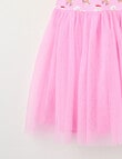 Mac & Ellie Xmas Santa Short Sleeve Tutu Dress, Candy Pink product photo View 03 S