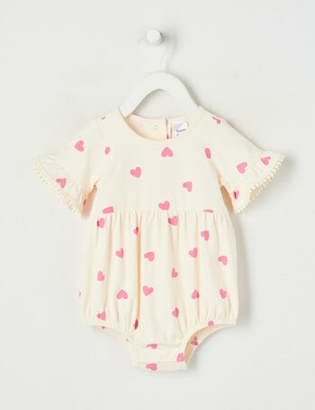 Teeny Weeny Alphabet Soup Play Heart Print Romper product photo