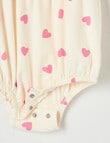 Teeny Weeny Alphabet Soup Play Heart Print Romper product photo View 03 S