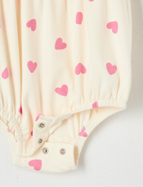 Teeny Weeny Alphabet Soup Play Heart Print Romper product photo View 03 L