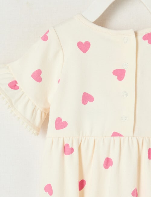 Teeny Weeny Alphabet Soup Play Heart Print Romper product photo View 04 L