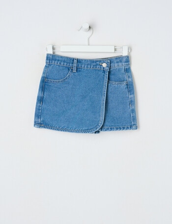 Mac & Ellie Denim Skort, Washed Blue product photo