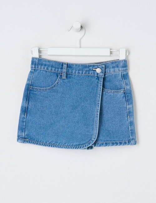 Mac & Ellie Denim Skort, Washed Blue product photo
