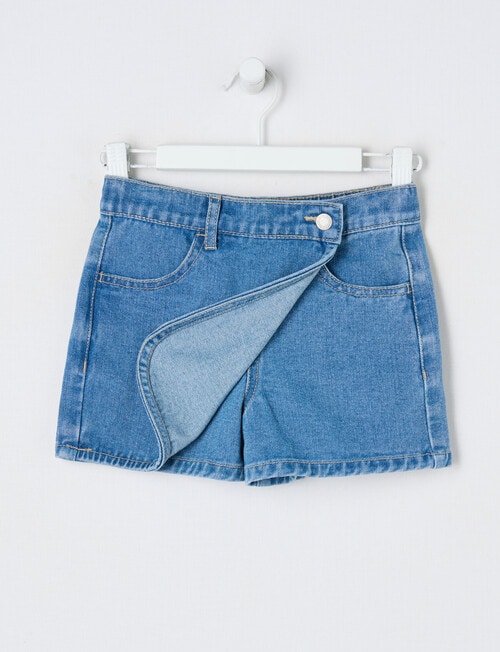 Mac & Ellie Denim Skort, Washed Blue product photo View 03 L