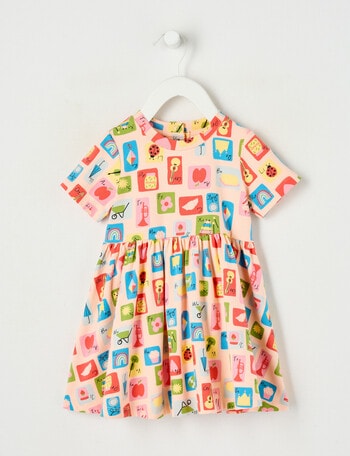 Teeny Weeny Alphabet Soup Play All Over Print Dress product photo