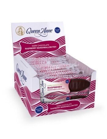 Queen Anne Dark Chocolate Raspberry Marshmallow Fish, 50 g product photo