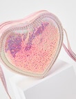 Mac & Ellie Heart Sequin Cross Body Bag, Pink product photo View 03 S