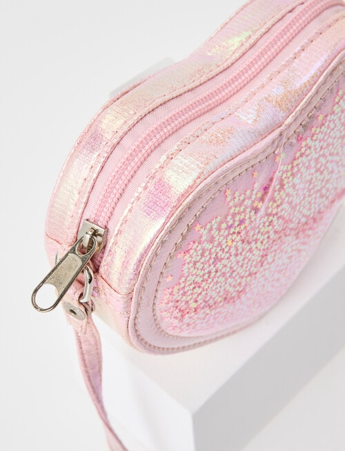 Mac & Ellie Heart Sequin Cross Body Bag, Pink product photo View 04 L