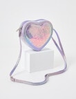 Mac & Ellie Heart Sequin Cross Body Bag, Lilac product photo