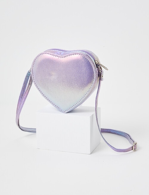 Mac & Ellie Heart Sequin Cross Body Bag, Lilac product photo View 02 L