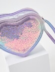 Mac & Ellie Heart Sequin Cross Body Bag, Lilac product photo View 03 S