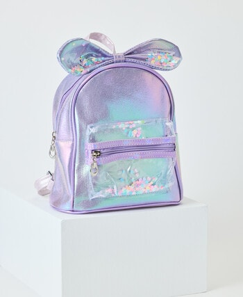 Mac & Ellie Sequin Bow Backpack, Lilac product photo