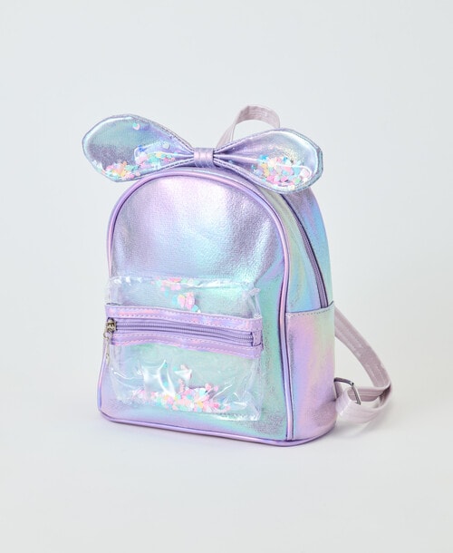 Mac & Ellie Sequin Bow Backpack, Lilac product photo View 03 L