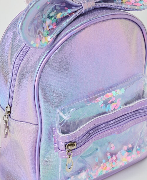 Mac & Ellie Sequin Bow Backpack, Lilac product photo View 05 L