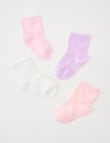 Underworks Underworks Infants Plain Crew Socks, 4-Pack, Pink product photo