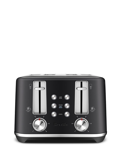 Breville ToastSet 4 Slice Toaster, Matte Black, LTA642MTB product photo