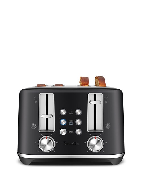 Breville ToastSet 4 Slice Toaster, Matte Black, LTA642MTB product photo View 02 L