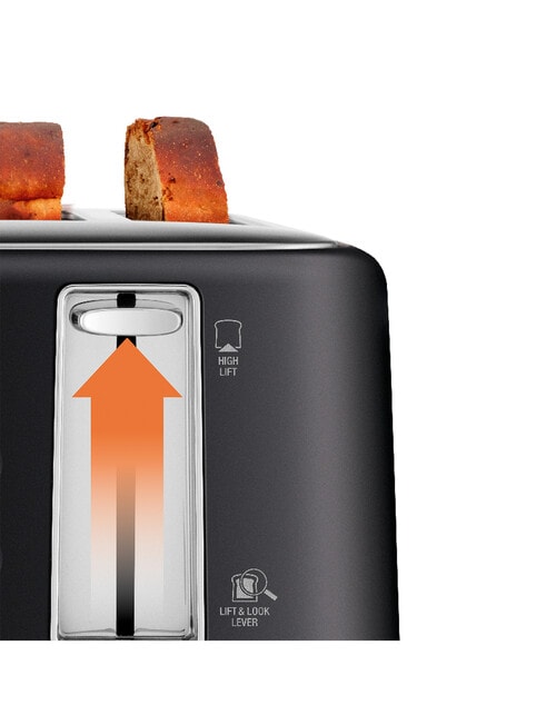Breville ToastSet 4 Slice Toaster, Matte Black, LTA642MTB product photo View 03 L