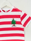 Mac & Ellie Stripe Christmas Short Sleeve Tee, Cherry product photo View 02 S