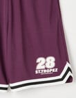 No Issue Oversize Mesh Knit Short, Grape product photo View 02 S