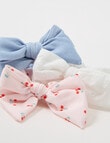 Mac & Ellie Scrunchie Bow Hair Ties, 3-Piece product photo View 02 S