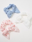 Mac & Ellie Scrunchie Bow Hair Ties, 3-Piece product photo View 03 S