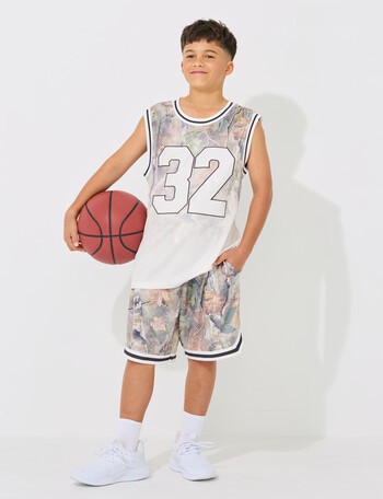 No Issue Oversize Mesh Knit Short, Camo product photo