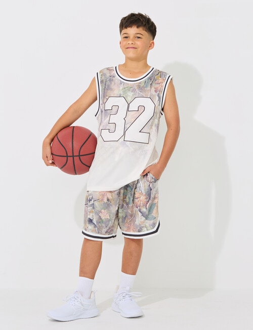 No Issue Oversize Mesh Knit Short, Camo product photo