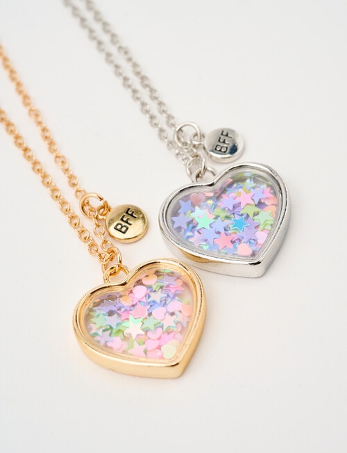 Mac & Ellie Fixed Heart Locket Necklace, 2-Piece product photo View 02 L