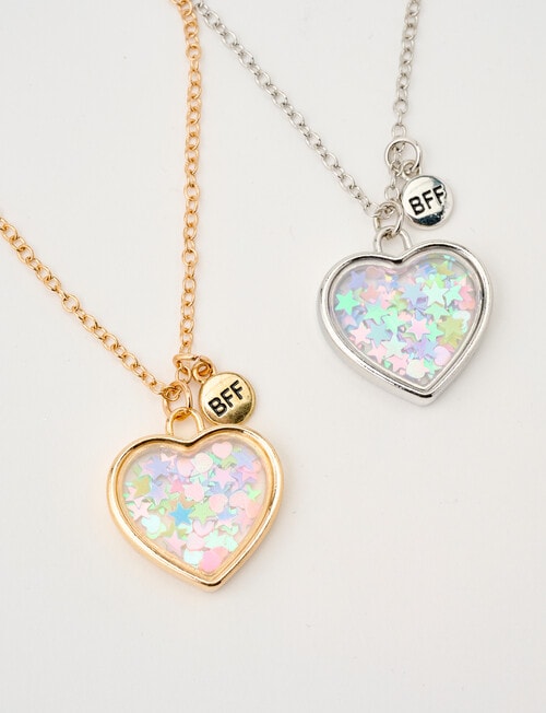 Mac & Ellie Fixed Heart Locket Necklace, 2-Piece product photo View 03 L