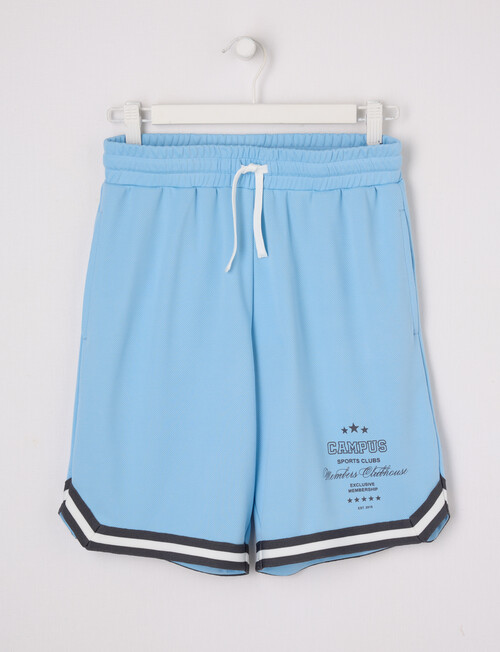 No Issue Oversize Mesh Knit Short, Sky product photo