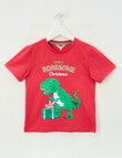 Mac & Ellie Christmas Dino Flip Sequin Short Sleeve Tee, Cherry product photo View 05 S