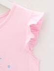 Sleep Mode Little Mermaid Knit Woven PJ Set, Candy Pink product photo View 03 S