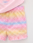 Sleep Mode Little Mermaid Knit Woven PJ Set, Candy Pink product photo View 04 S