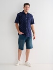 Chisel Stretch Denim Short, Mid Wash product photo View 03 S