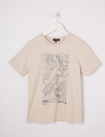 No Issue Kiwi Map Short Sleeve Tee, Stone product photo