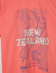No Issue Kiwi Map Short Sleeve Tee, Persimmon product photo View 02 S