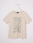 No Issue Kiwi Map Short Sleeve Tee, Stone product photo
