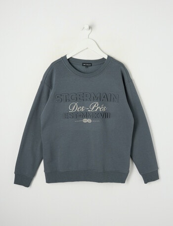No Issue St Germain Deboss Oversize Crew, Carbon product photo