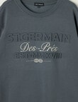 No Issue St Germain Deboss Oversize Crew, Carbon product photo View 02 S