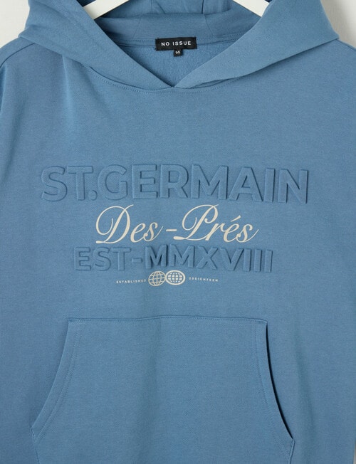 No Issue St Germain Deboss Oversize Hoodie, Acid Blue product photo View 02 L