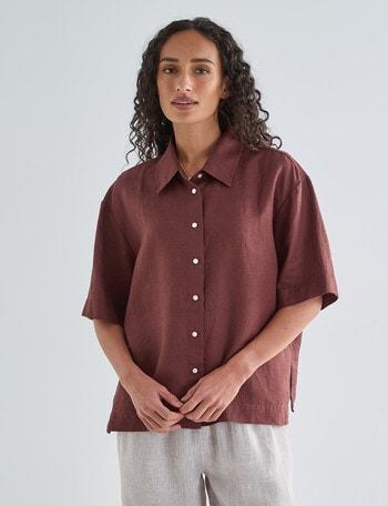 Zest Essential Linen Short Sleeve Shirt, Andorra product photo