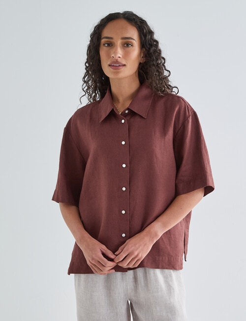 Zest Essential Linen Short Sleeve Shirt, Andorra product photo