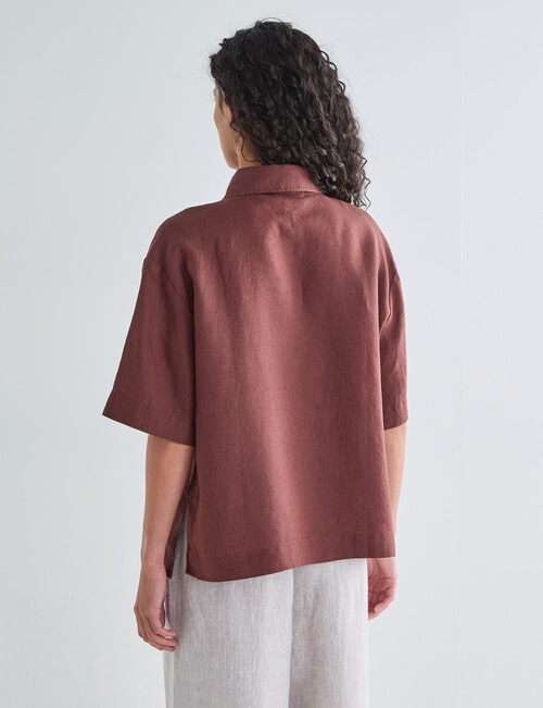 Zest Essential Linen Short Sleeve Shirt, Andorra product photo View 02 L