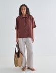 Zest Essential Linen Short Sleeve Shirt, Andorra product photo View 03 S